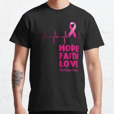 Breast Cancer Awareness Month Hope Faith LOve Classic T-Shirt RB2812 product Offical Breast Cancer Merch