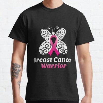 Breast Cancer Butterfly Warrior Classic T-Shirt RB2812 product Offical Breast Cancer Merch