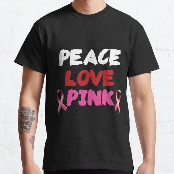 Peace Breast Cancer Classic T-Shirt RB2812 product Offical Breast Cancer Merch