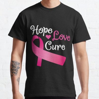 Hope Love Cure Breast Cancer Classic T-Shirt RB2812 product Offical Breast Cancer Merch