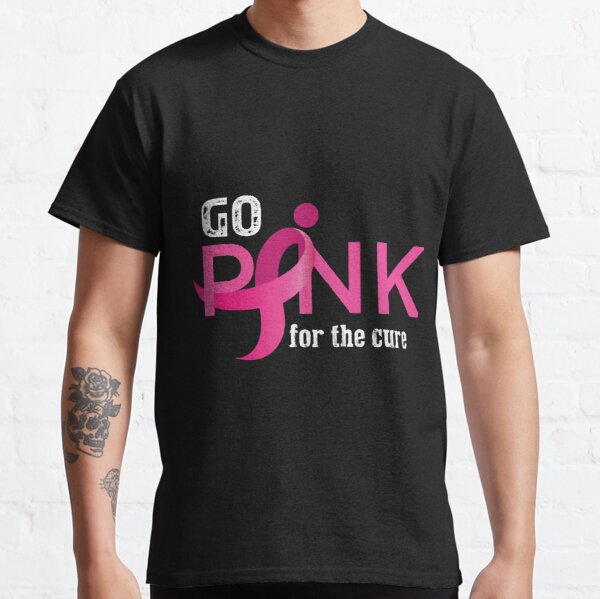 Go Pink For The Cure Breast Cancer Classic T-Shirt RB2812 product Offical Breast Cancer Merch