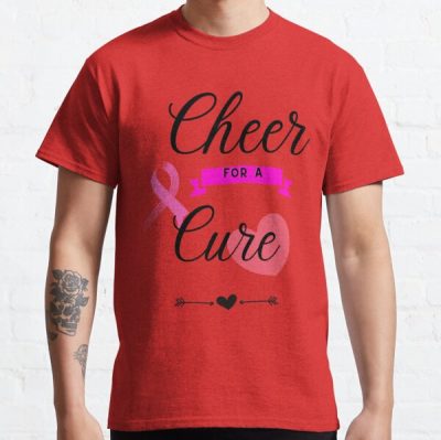 Cheer For A Cure Breast Cancer Awareness T-Shirt Classic T-Shirt RB2812 product Offical Breast Cancer Merch