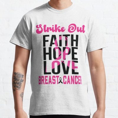 Strike Out Breast Cancer            Classic T-Shirt RB2812 product Offical Breast Cancer Merch
