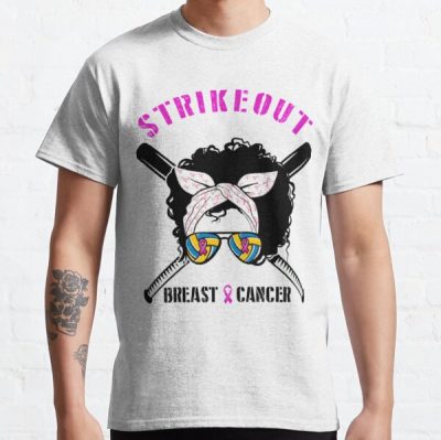 Strike Out Breast Cancer Awareness Volleyball and softball Fighters    Classic T-Shirt RB2812 product Offical Breast Cancer Merch