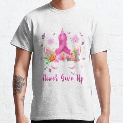 breast cancer unicorn Never give up Classic T-Shirt RB2812 product Offical Breast Cancer Merch
