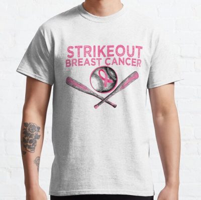 No One Fights Alone USA Flag Breast Cancer Awareness Strike Out Fight Warrior fighters Pack  Classic T-Shirt RB2812 product Offical Breast Cancer Merch