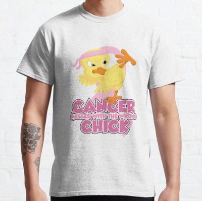 Breast Cancer Messed With The Wrong Chick Classic T-Shirt RB2812 product Offical Breast Cancer Merch