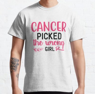 Cancer Picked The Wrong Girl - Breast Cancer Awareness Month Classic T-Shirt RB2812 product Offical Breast Cancer Merch