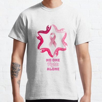 jewish Breast Cancer Awareness. No One Fights Alone Pink Classic T-Shirt RB2812 product Offical Breast Cancer Merch