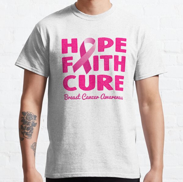 Breast Cancer Awareness Month Hope Faith Cure Pink Ribbon Classic T-Shirt RB2812 product Offical Breast Cancer Merch