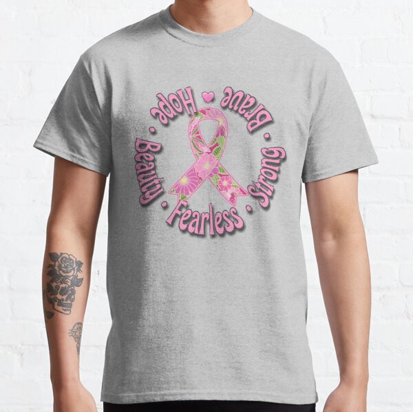 Floral Pink Breast Cancer Awareness Ribbon Classic T-Shirt RB2812 product Offical Breast Cancer Merch